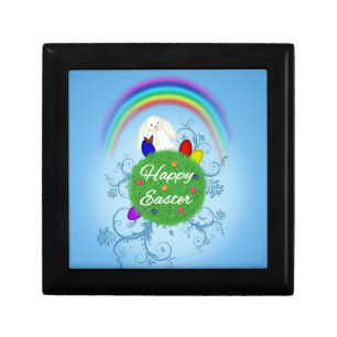 Happy Easter Colorful Planet Jewelry Box