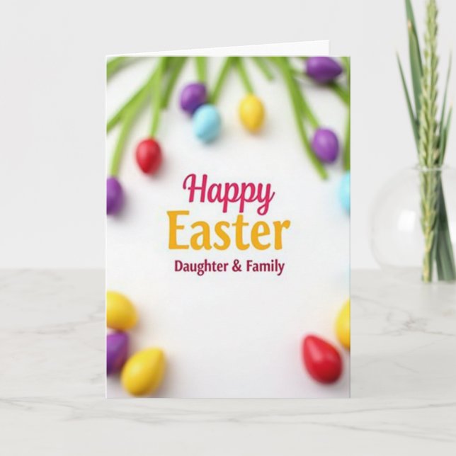 Happy Easter Colorful Spring Card (Front)