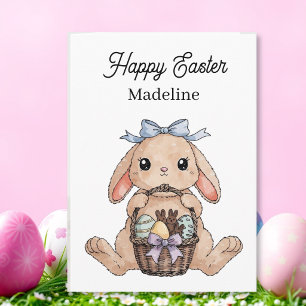 Happy Easter Coloring Page Personalized Card