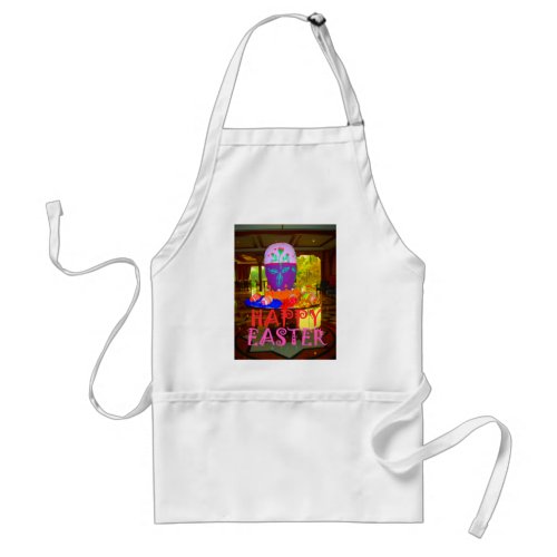 Happy Easter Colors Adult Apron