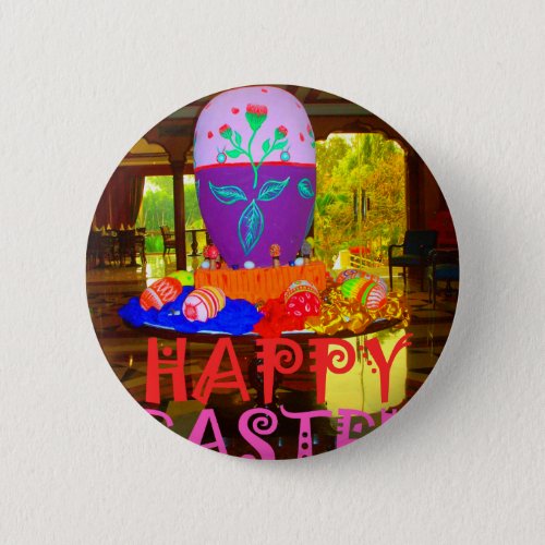 Happy Easter Colors Button
