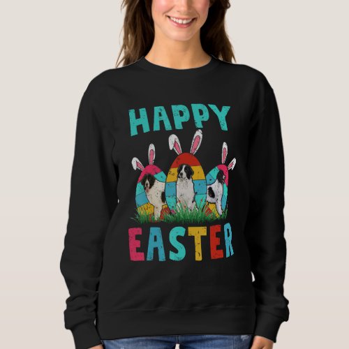 Happy Easter Cool Vintage Retro Bunny Easter Lands Sweatshirt