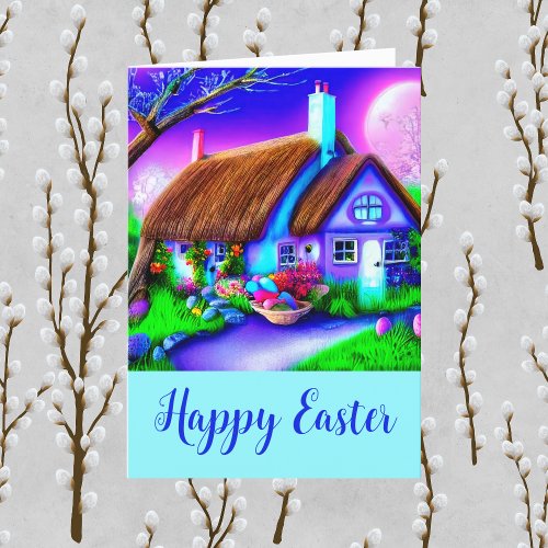 Happy Easter Cottage _ From Our Home to Yours Holiday Card