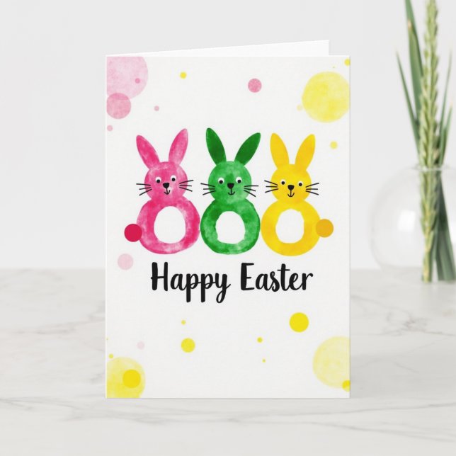 Happy Easter Critters Card (Front)