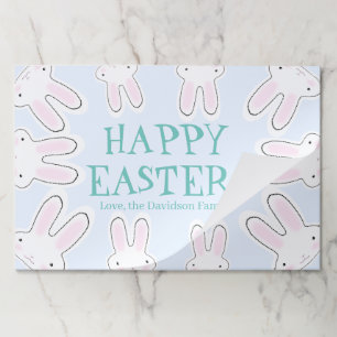Happy Easter custom cute rabbits fun placemats