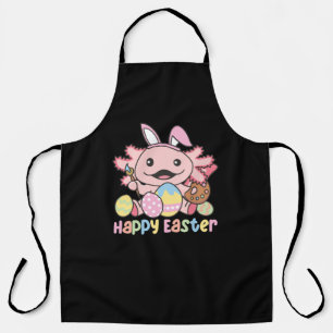 Happy Easter Cute Axolotl Easter With Easter Eggs Apron