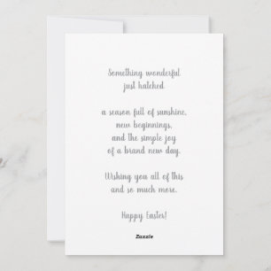 Happy Easter Cute Baby Chick Hatching Egg Spring Holiday Card
