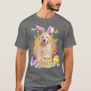 Happy Easter Cute Bunny Dog Golden Retriever Eggs T-Shirt