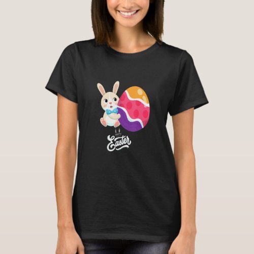 Happy Easter Cute Bunny Easter Eggs Easter Kids Me T_Shirt