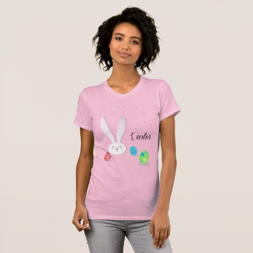 Happy Easter Cute Bunny Easter Eggs Hunt Party T_Shirt