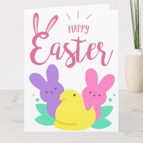 Happy Easter Cute Bunny Ester Eggs Funny Card