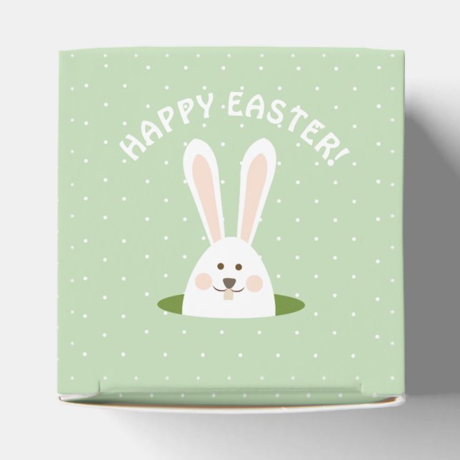 Happy Easter Cute Bunny Favor Boxes (Top)