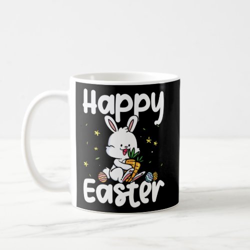 Happy Easter Cute Bunny holding Egg  Coffee Mug