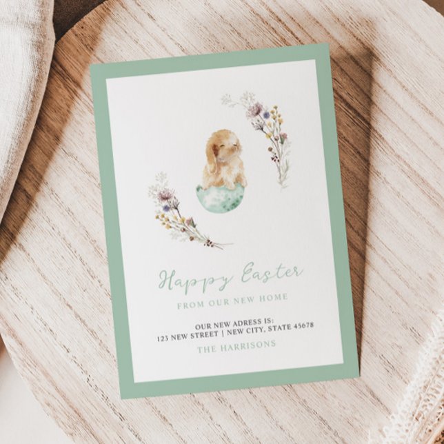 Happy Easter Cute Bunny New Home Announcement (Creator Uploaded)