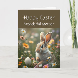Happy Easter Cute Bunny Special Granddaughter Holiday Card