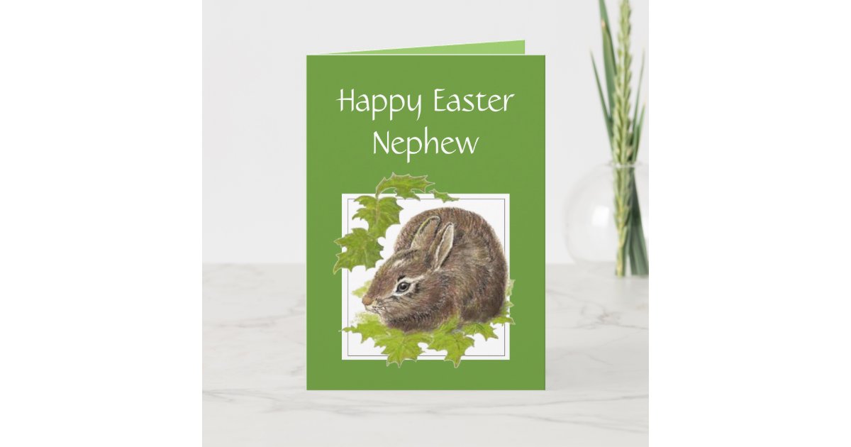 Happy Easter Cute Bunny Special Nephew Holiday Card ...