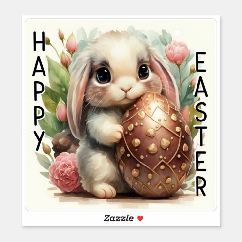 Happy Easter Cute Bunny sticker