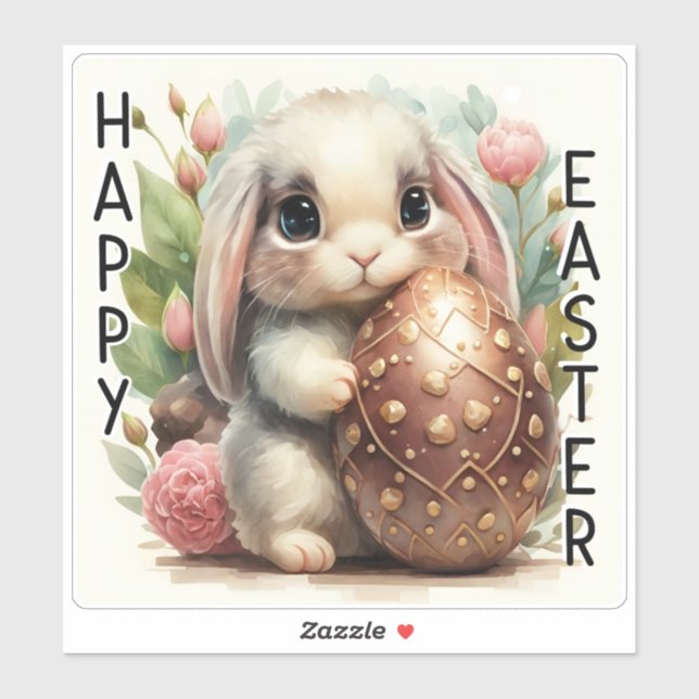 Happy Easter Cute Bunny sticker (Sheet)