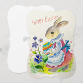 Happy easter. Cute bunny whit eggs (Front/Back)