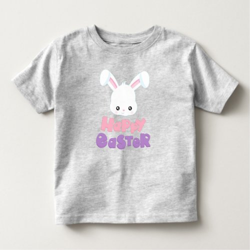 Happy Easter Cute Bunny White Bunny Rabbit Toddler T_shirt