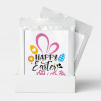 Happy Easter Cute Bunny With Easter Eggs Poster