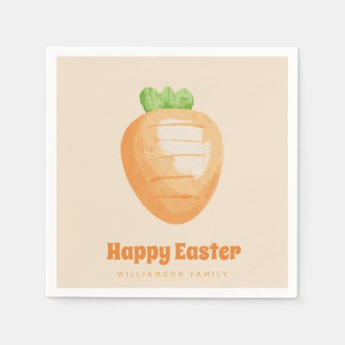 Happy Easter Cute Carrot  _ Easter Napkins