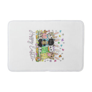 Happy Easter Cute Cat Lover Bunny Easter Day Women Bath Mat