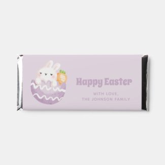 Happy Easter! Cute Easter Bunny in an Easter Egg Hershey Bar Favors