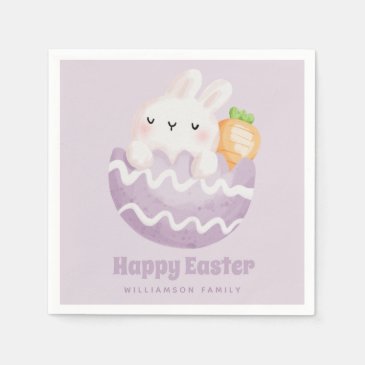 Happy Easter! Cute Easter Bunny in an Easter Egg