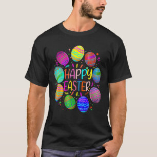 Happy Easter Cute Easter Bunny Rabbit Colorful Egg T-Shirt