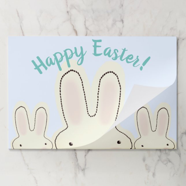 Happy Easter Cute Easter Bunny rabbit placemats (Folded)