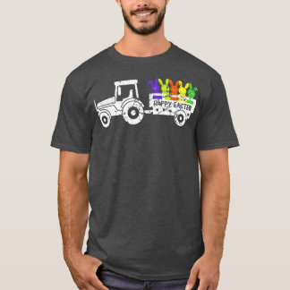 Happy Easter Cute Easter Bunny Tractor Vintage  T-Shirt
