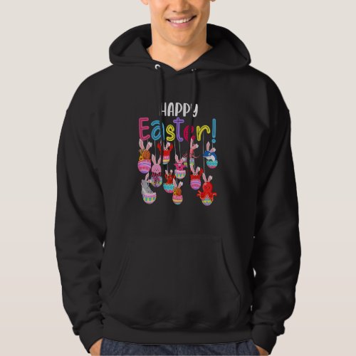 Happy Easter Cute Easter Day Hanging Bunny Sea Ani Hoodie