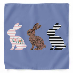 Happy Easter Cute Easter Leopard Bunny Rabbit Bandana