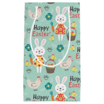 Happy Easter | Cute Easter Rabbits Pattern - Green