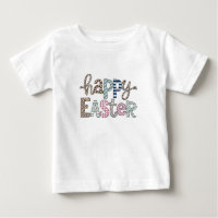 Happy Easter Cute Floral Bunny Spring Leopard