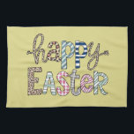 Happy Easter Cute Floral Bunny Spring Leopard Kitchen Towel<br><div class="desc">Happy Easter Cute Floral Bunny Spring Leopard</div>