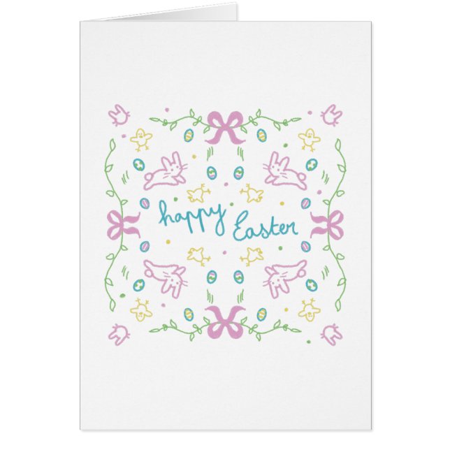 Happy Easter Cute Greeting  Cards (Front)