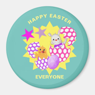 Happy Easter Cute Kids Party Magnet