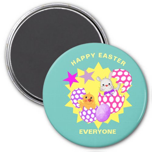 Happy Easter Cute Kids Party Magnet