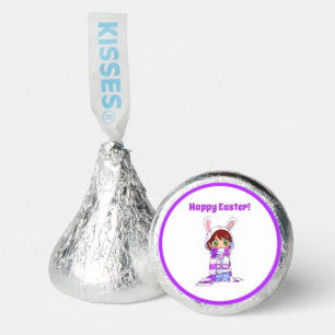 Happy Easter Cute Manga Bunny Girl Cartoon Hershey®'s Kisses®