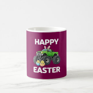 Happy Easter Cute Monster Truck Kids Coffee Mug