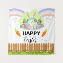 Happy Easter Cute Pastel Color Backdrop