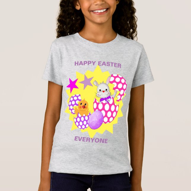 Happy Easter Cute Personalized T-Shirt (Front)