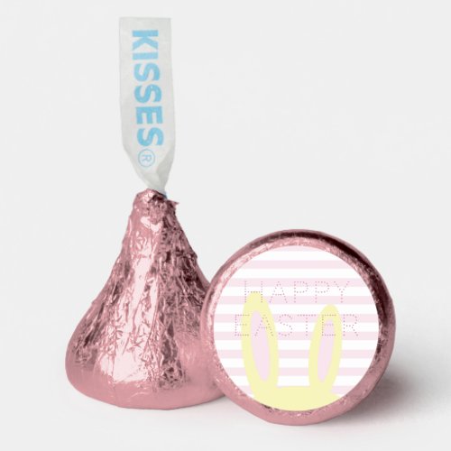 Happy Easter  Cute Pink  Yellow Bunny Ears  Hersheys Kisses