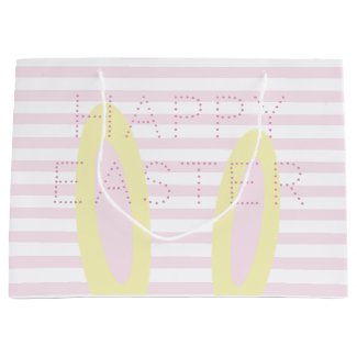 Happy Easter | Cute Pink & Yellow Bunny Ears 