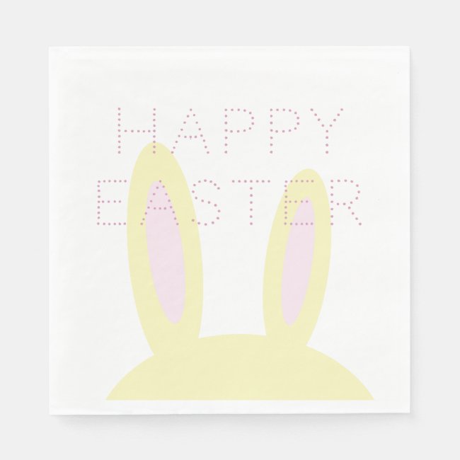 Happy Easter | Cute Pink & Yellow Bunny Ears