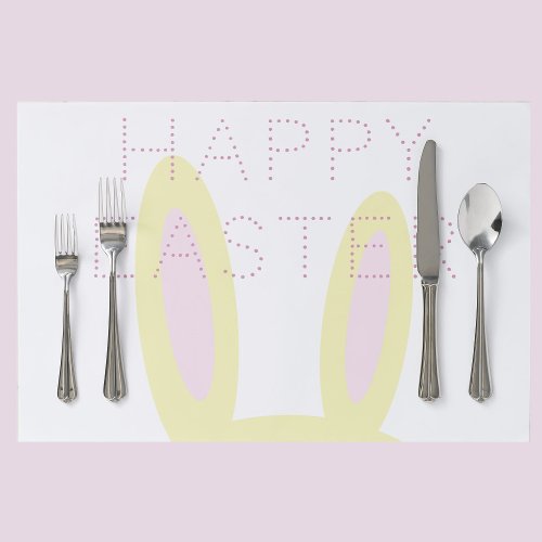 Happy Easter  Cute Pink  Yellow Bunny Ears  Paper Pad