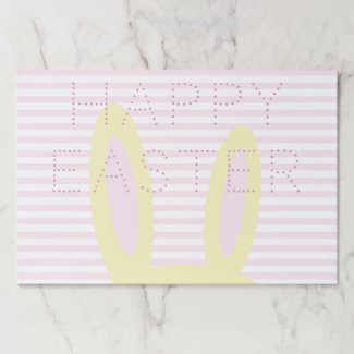 Happy Easter | Cute Pink & Yellow Bunny Ears 