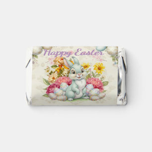 Happy Easter Cute Water Color bunny  Hershey's Miniatures